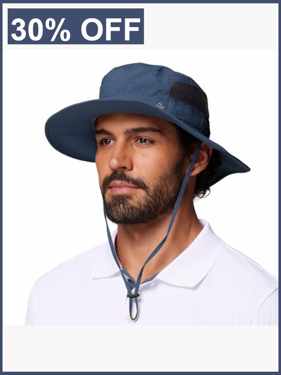 UPF 50 Sun Hat with Wide Brim, Mesh Venting, Adjustable  display picture 1